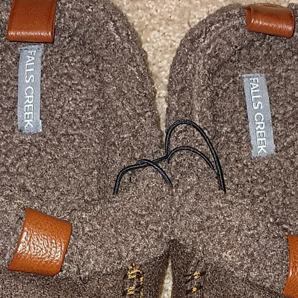 Men's Falls Creek Brown Memory Foam‎ Slippers M 9-10